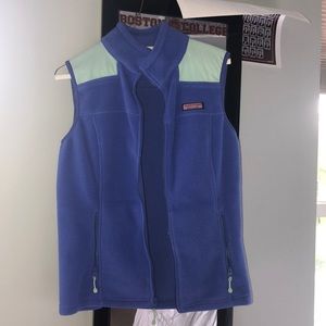 Vineyard Vines Blue and Teal Zip Up Vest